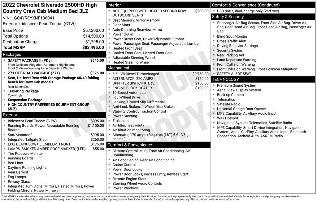 2022 Chevrolet Silverado 2500 HD High Country