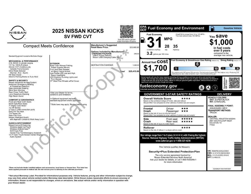 2025 Nissan Kicks SV FWD