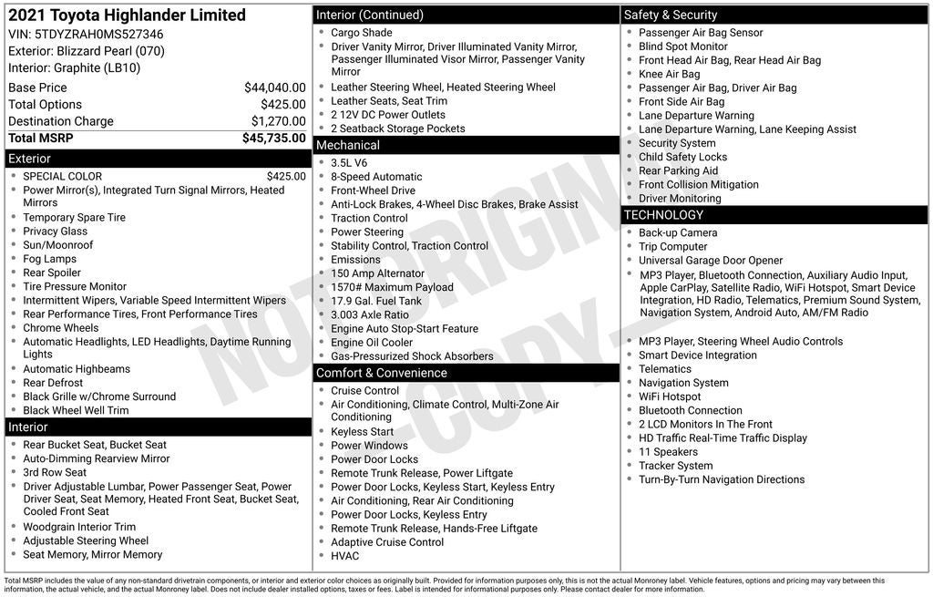 2021 Toyota Highlander Limited