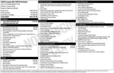2024 Lexus RX 350 Premium