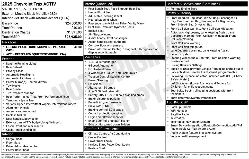2025 Chevrolet Trax ACTIV